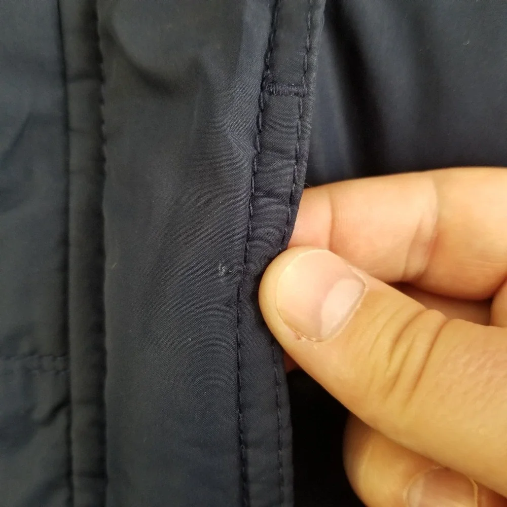 Y2K Hollister Jacket Womens Small Blue Faux Fur Hooded Down Coat Vintage Sherpa‎